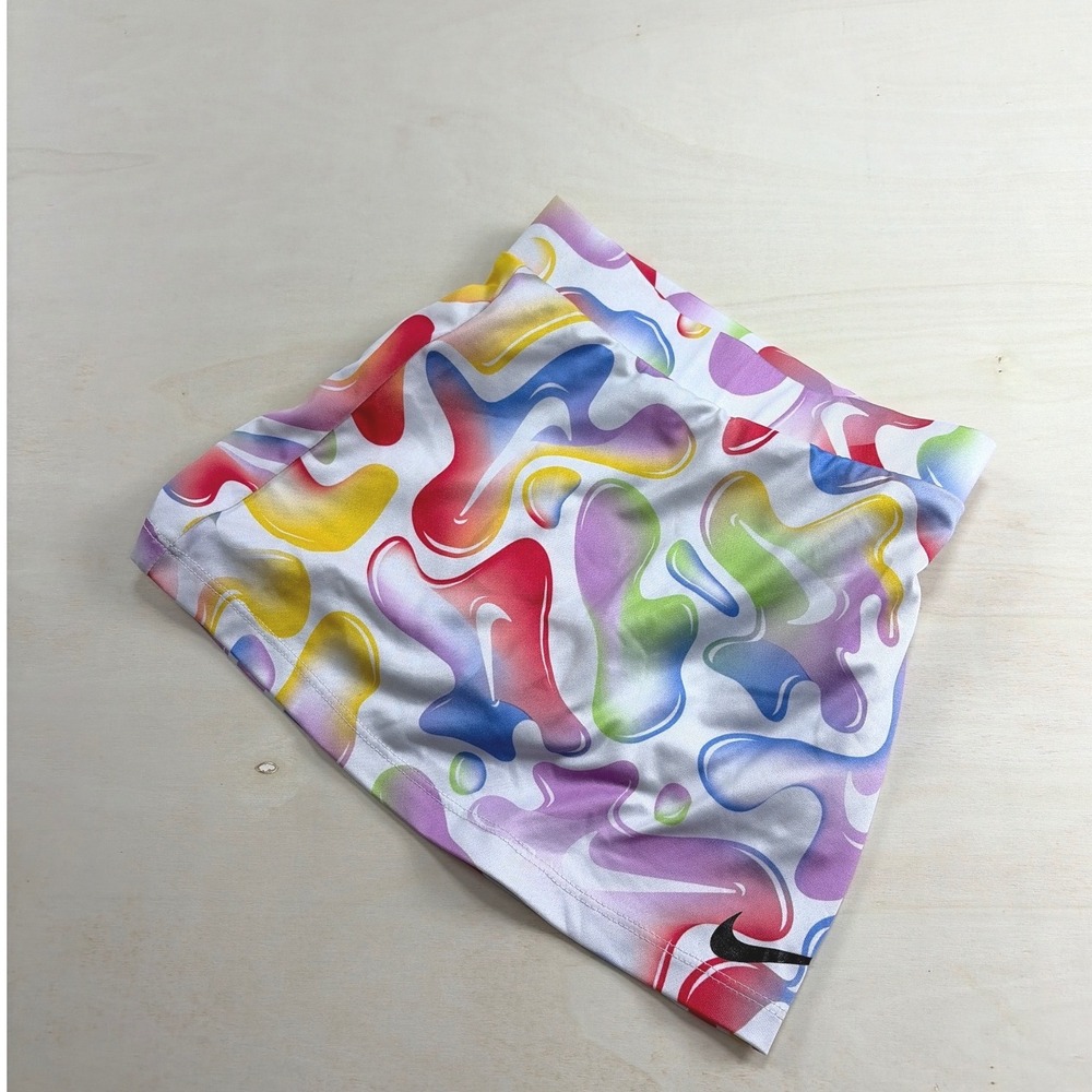 Nike Toddler Girls‎ 2T Multicolored Abstract Swoosh Print Athletic Skirt White